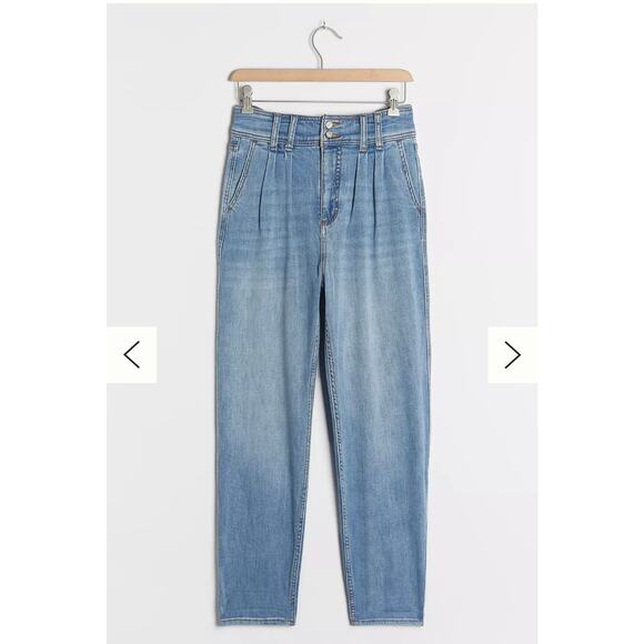 Pilcro by Anthropologie Pleated Straight Leg Jeans Size 29 - Picture 2 of 8